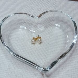 Pearl Stud Earrings 7mm Gold Plated